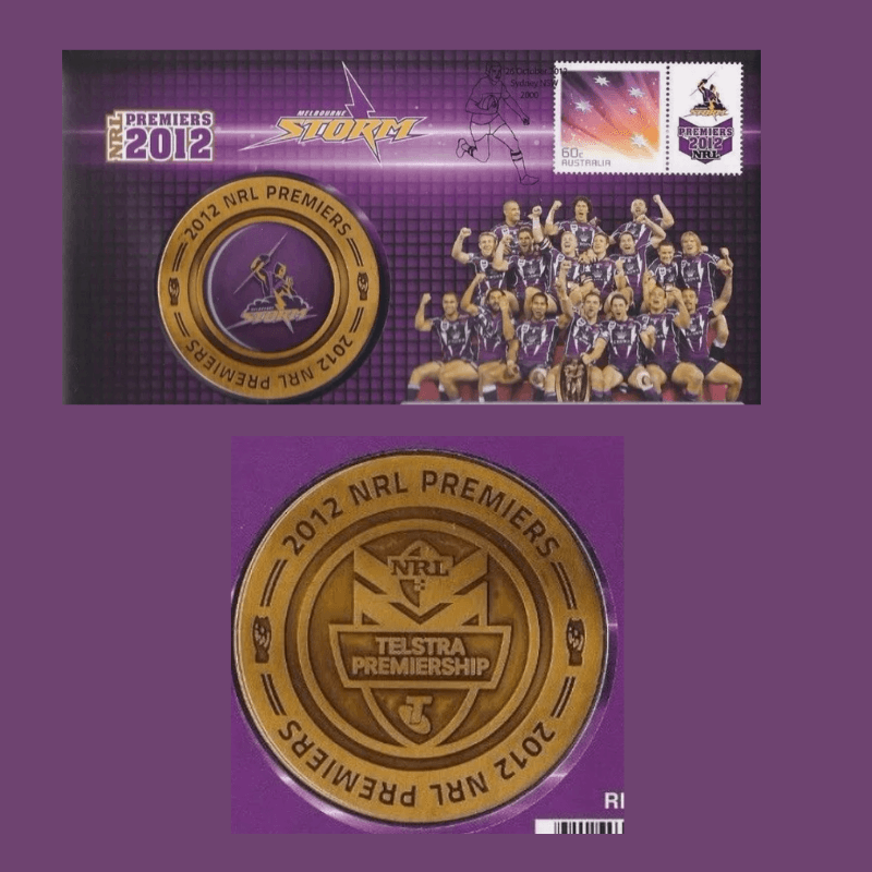 2012 NRL Premier Melbourne Storm Medallion Cover PNC