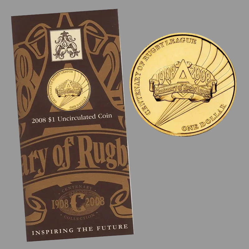 2008 $1 Coin – 100th Anniversary of Rugby League | Uncirculated
