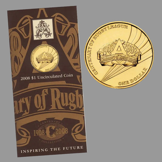 2008 $1 Coin – 100th Anniversary of Rugby League | Uncirculated