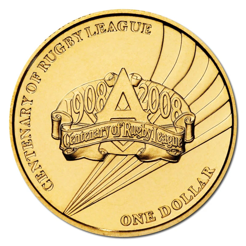 2008 $1 Coin – 100th Anniversary of Rugby League | Uncirculated