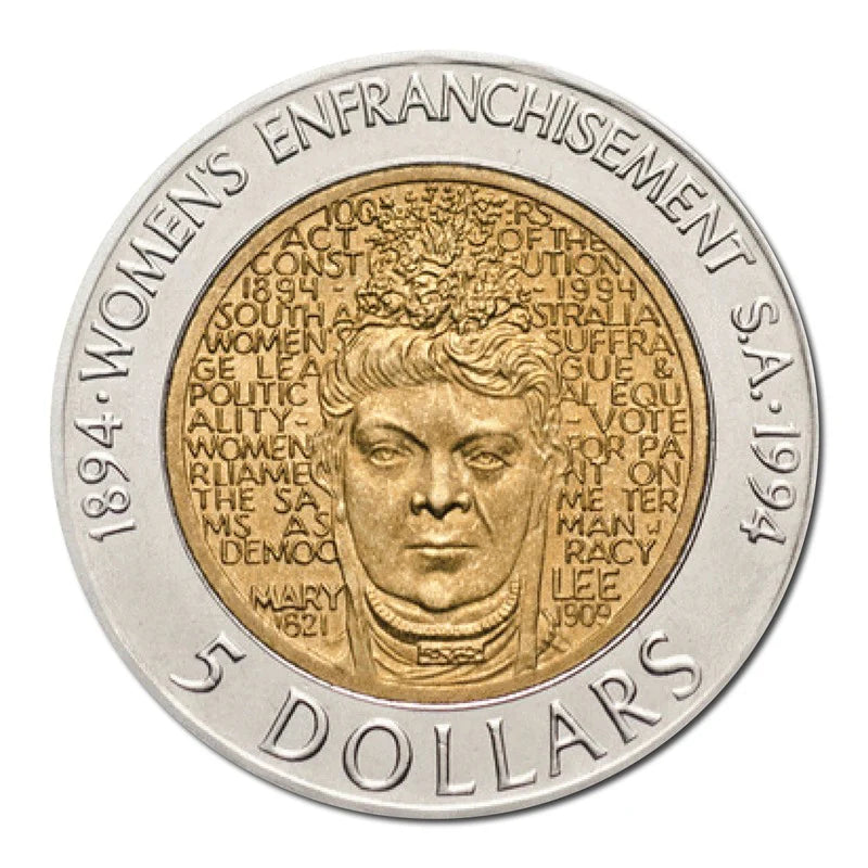 1994 $5 Five Dollar Uncirculated Coin – 100 years of Womens Vote