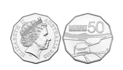 2012 50 Years Racing at Bathurst V8 Supercars 50c Coin Cover PNC
