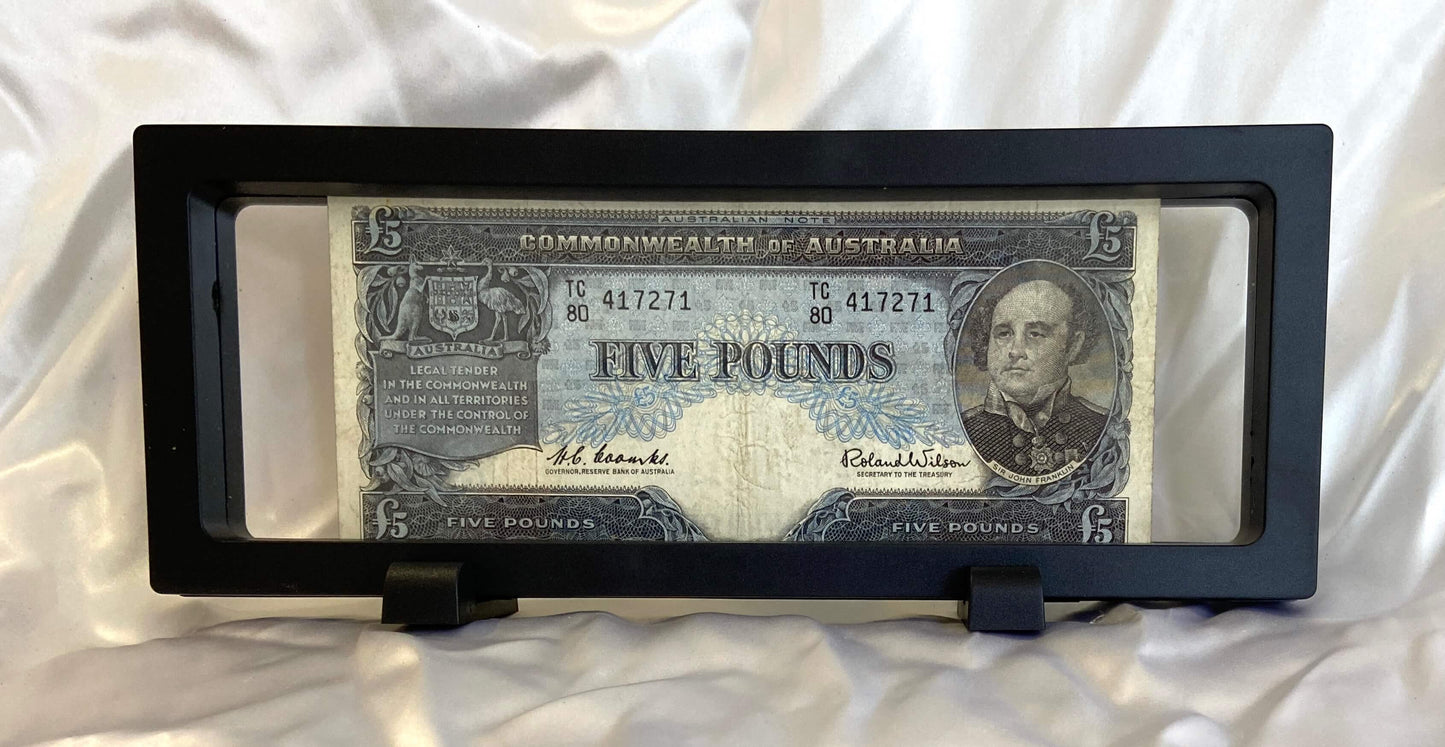 1941 Australian Five Pound (£5) Banknote – Armitage / McFarlane (Framed)