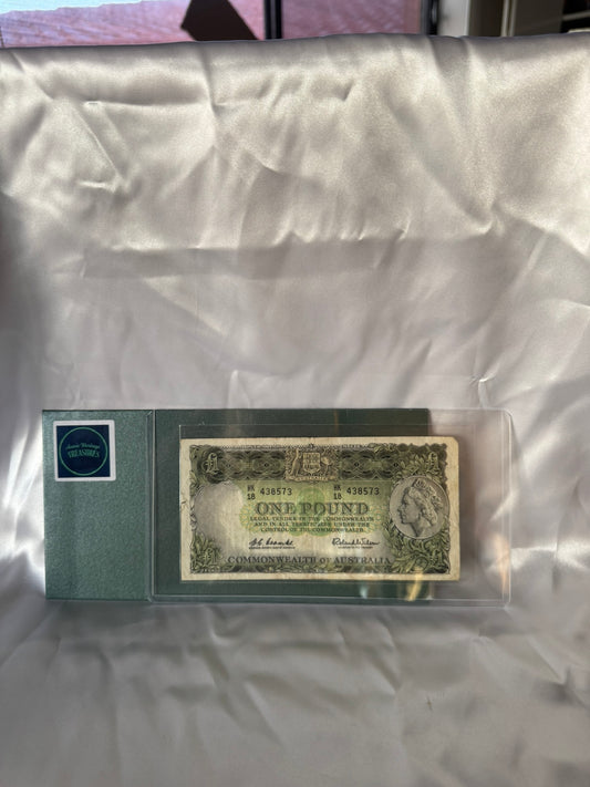 1953 Australian One Pound Banknote – Coombs & Wilson (R33) – Very Fine