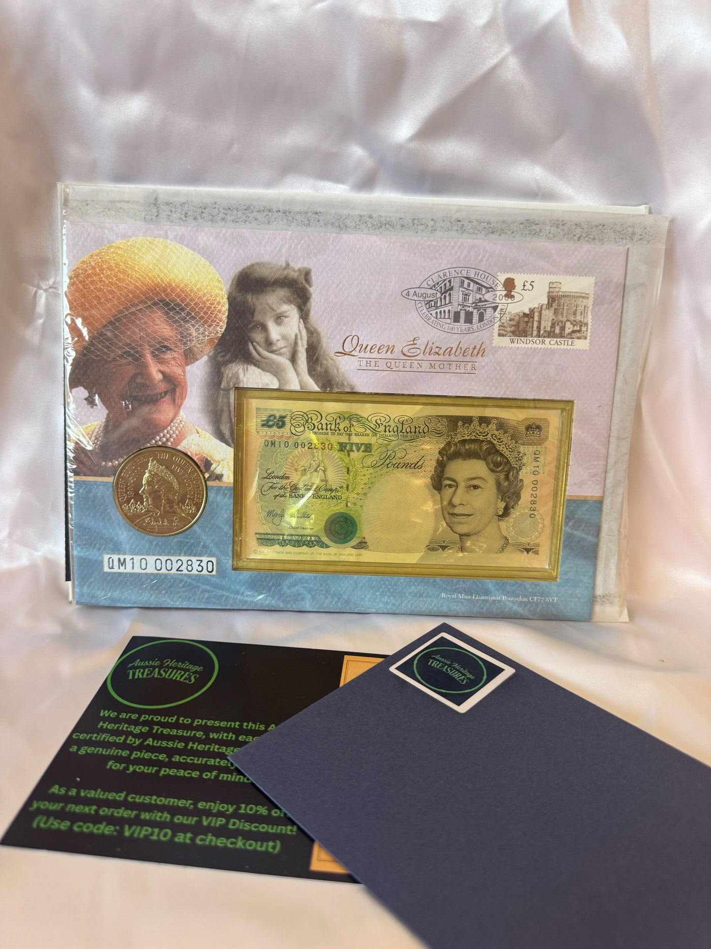 Queen Elizabeth The Queen Mother £5 Banknote & Coin Commemorative Cover – Royal Mint