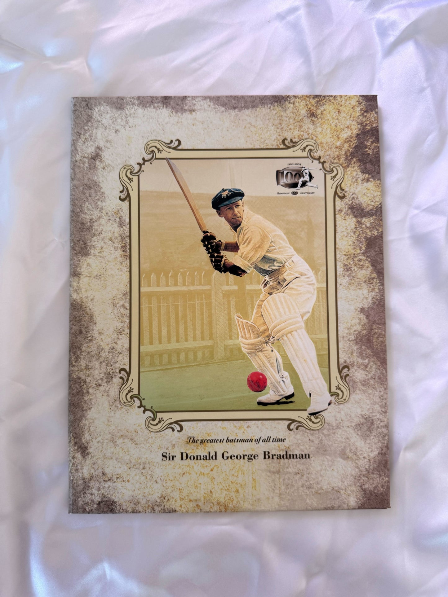 2008 $5 SIR DONALD DON BRADMAN STAMP & COIN FOLDER