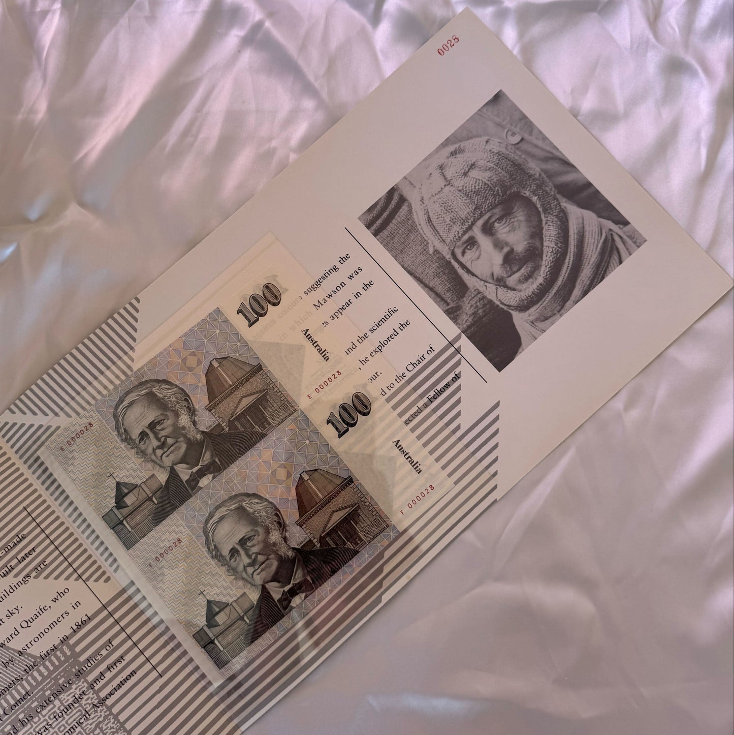 Australia $100 Uncut Vertical Pair – British Astronomical Association Centenary (1895–1995) – Issue No. 0028