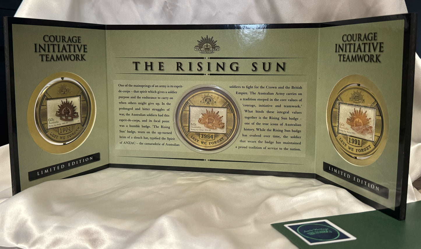 2012 Australian Army “The Rising Sun” Limited Edition Stamp & Medallion Set