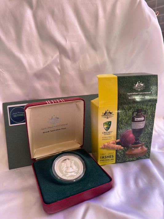 2007 The Ashes $5 Silver Proof Coin | Royal Australian Mint | 04590/12500