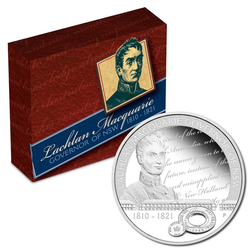 2010 Lachlan Macquarie 1oz Silver Proof Coin