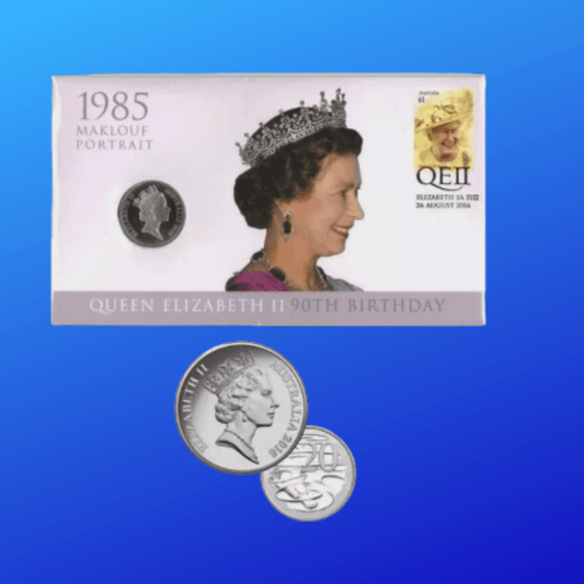 2016 Coin Cover Australia Post 20c Queen Elizabeth II 90th Birthday