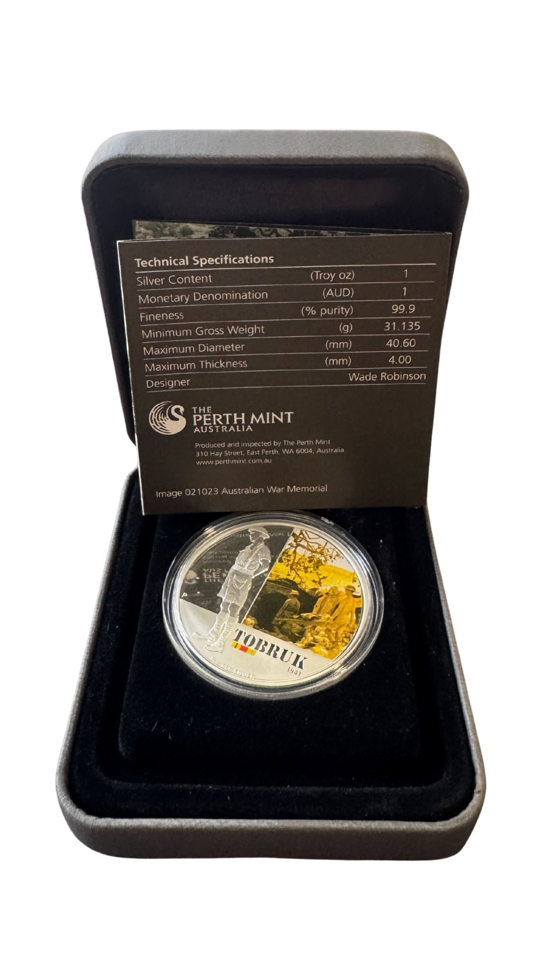 2011 Famous Battles in Australian History – Tobruk 1oz Silver Proof Dollar Coin