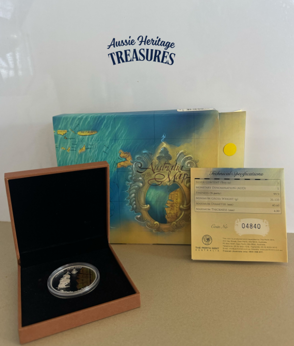 2006 “Australia on the Map” 1oz Silver Proof $1 Coin – Limited Edition No. 04840/10,000