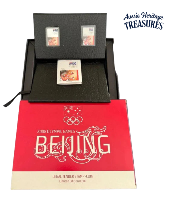 2008 Olympic Games Beijing 50c Stamp-Perth Mint 50c Coin – 99% Silver Coin