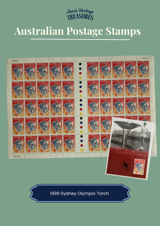 1999 Sydney Olympic Torch $1.20 Stamp - 2 Sheets of 25 (50) Stamps