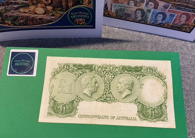 Australian One Pound Banknote – 1953 – Coombs/Wilson -QEII - in Presentation Folder