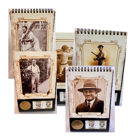 2008 $5 Coin Desk Stand celebrating SIR DONALD BRADMAN 100th Anniversary of his birth