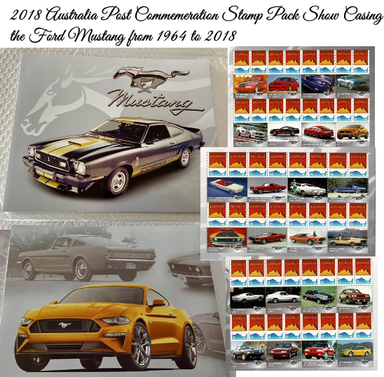 2018 Ford Mustang  Collector Pack from 1964 24 Mustangs 48 x $1 Stamps