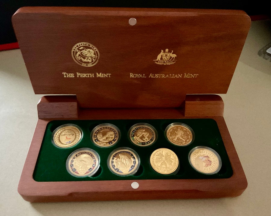 2000 Sydney Olympic Gold Proof Collection – Complete 8 $100 Coin Set
