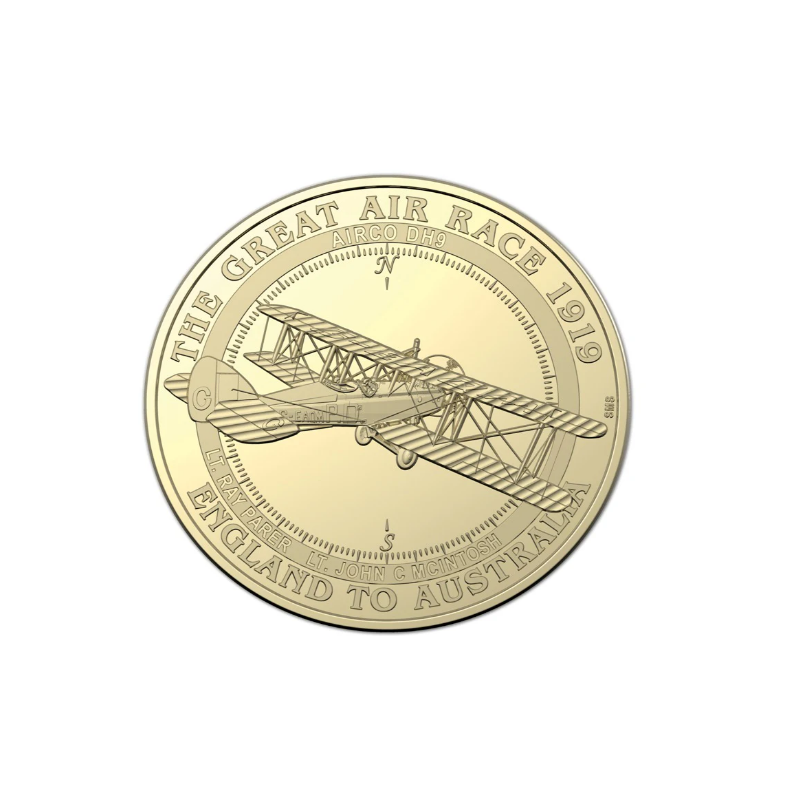 2019 $1 Centenary of First Flight England to Australia Airco DH9 G-EAQM
