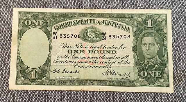 1961 Commonwealth of Australia One Pound Bank Note - A Personal Gift