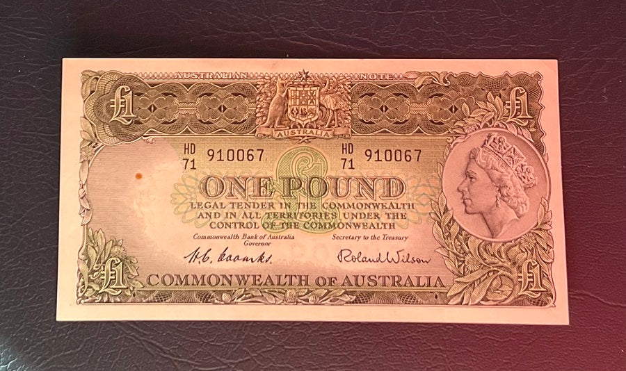 1953 Heritage Gift - Australian One Pound Banknote – Pre decimal Currency