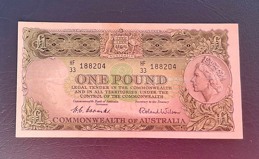 1953 Australian One Pound Note – 1st Note Series Queen Elizabeth 11