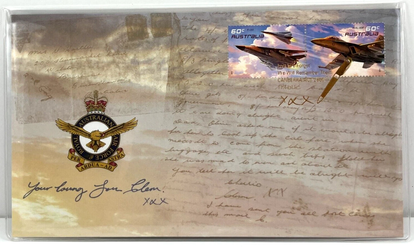 Australia Post WWII “Your Loving Son, Clem” RAAF Wartime Letter FDC