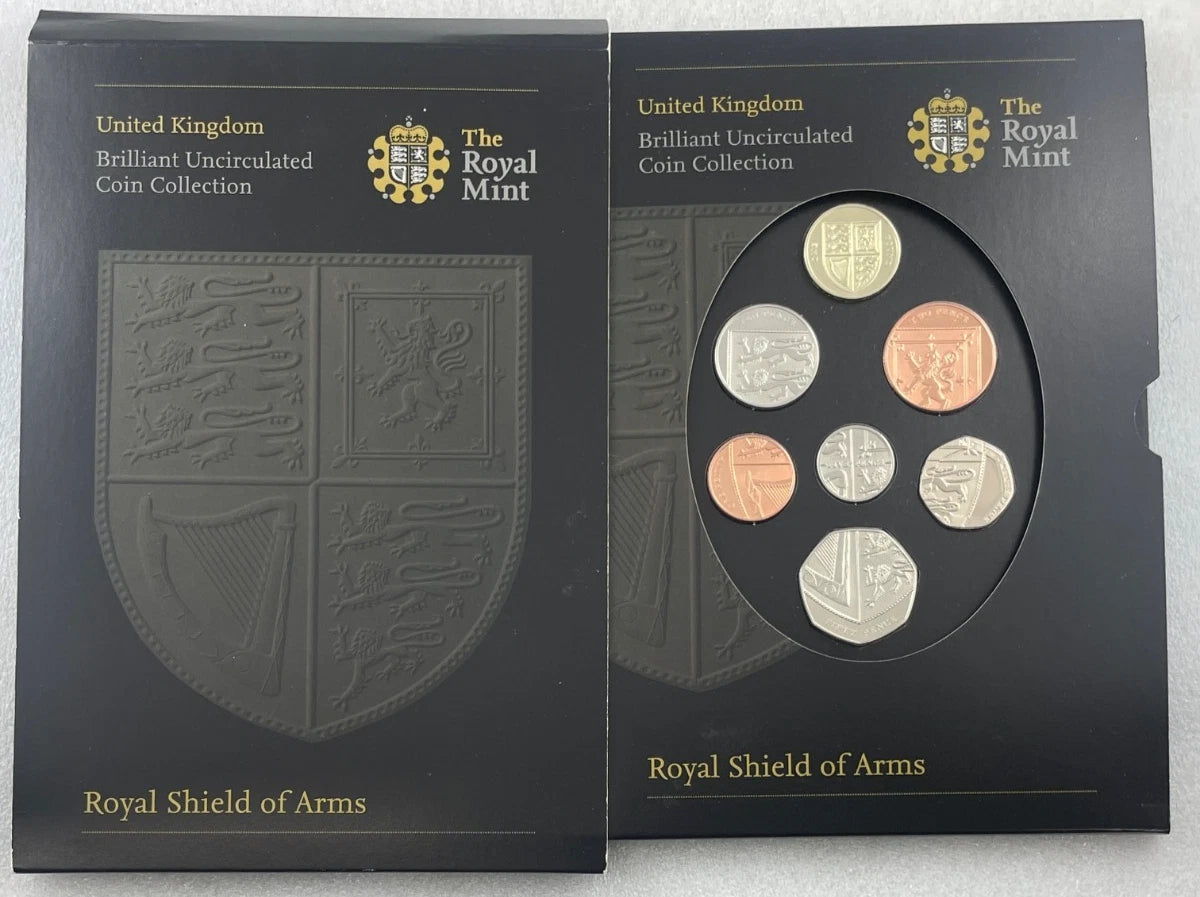 2008 United Kingdom Royal Shield of Arms BU Coin Collection – Royal Mint Issue