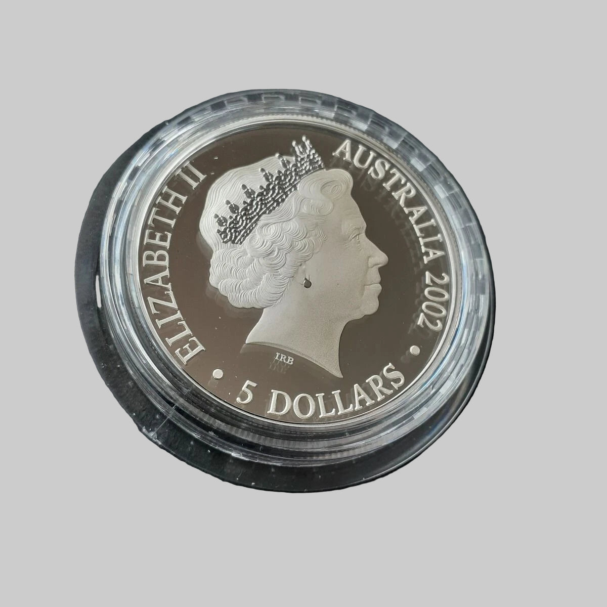 2002 Queen Mother Commemorative – 1oz Silver Proof Five Dollar Coin