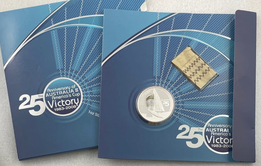 2008 25th Anniversary Australia II America’s Cup Victory 1 oz Silver Proof Coin