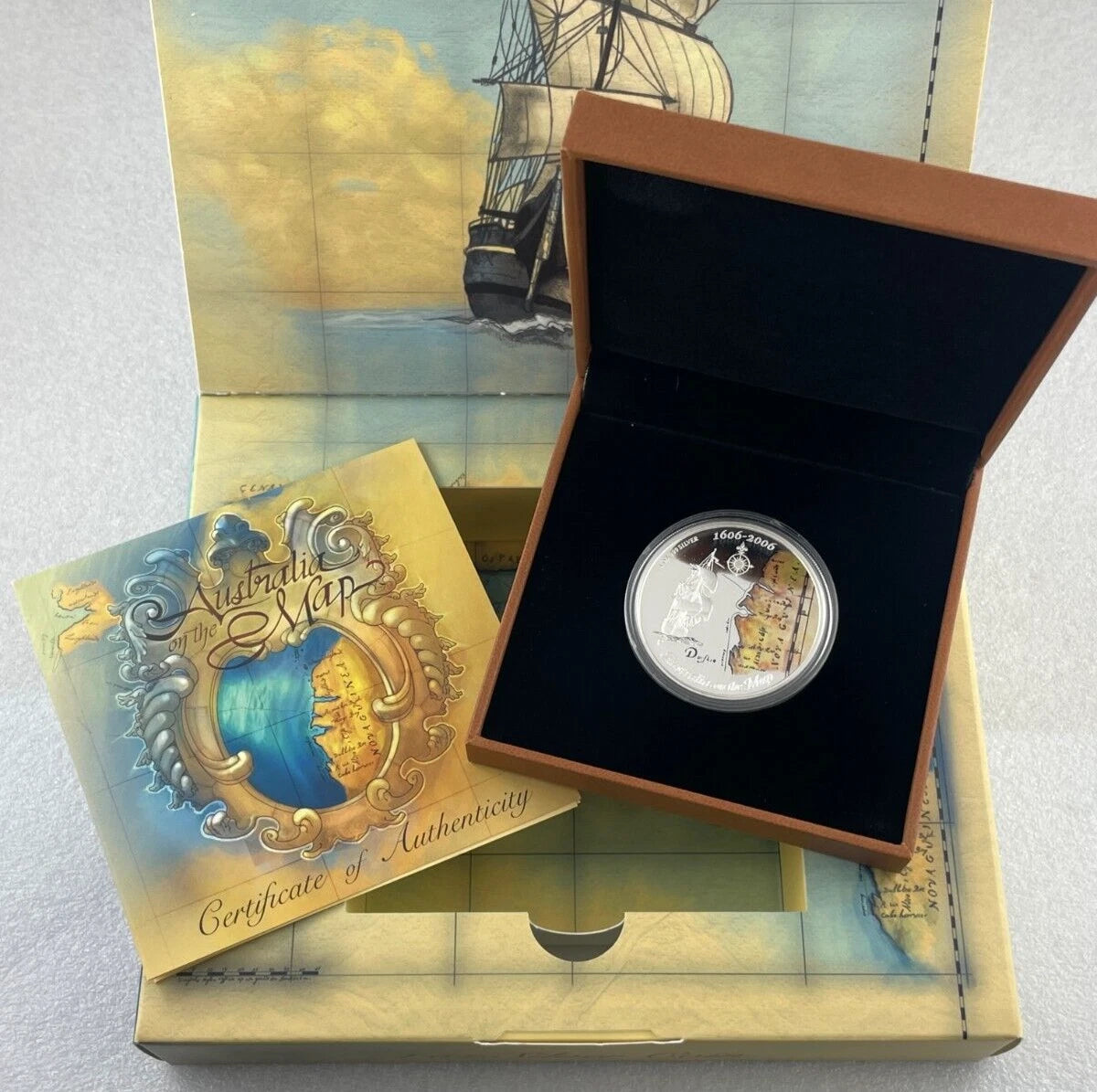 2006 “Australia on the Map” 1oz Silver Proof $1 Coin – Limited Edition No. 04840/10,000