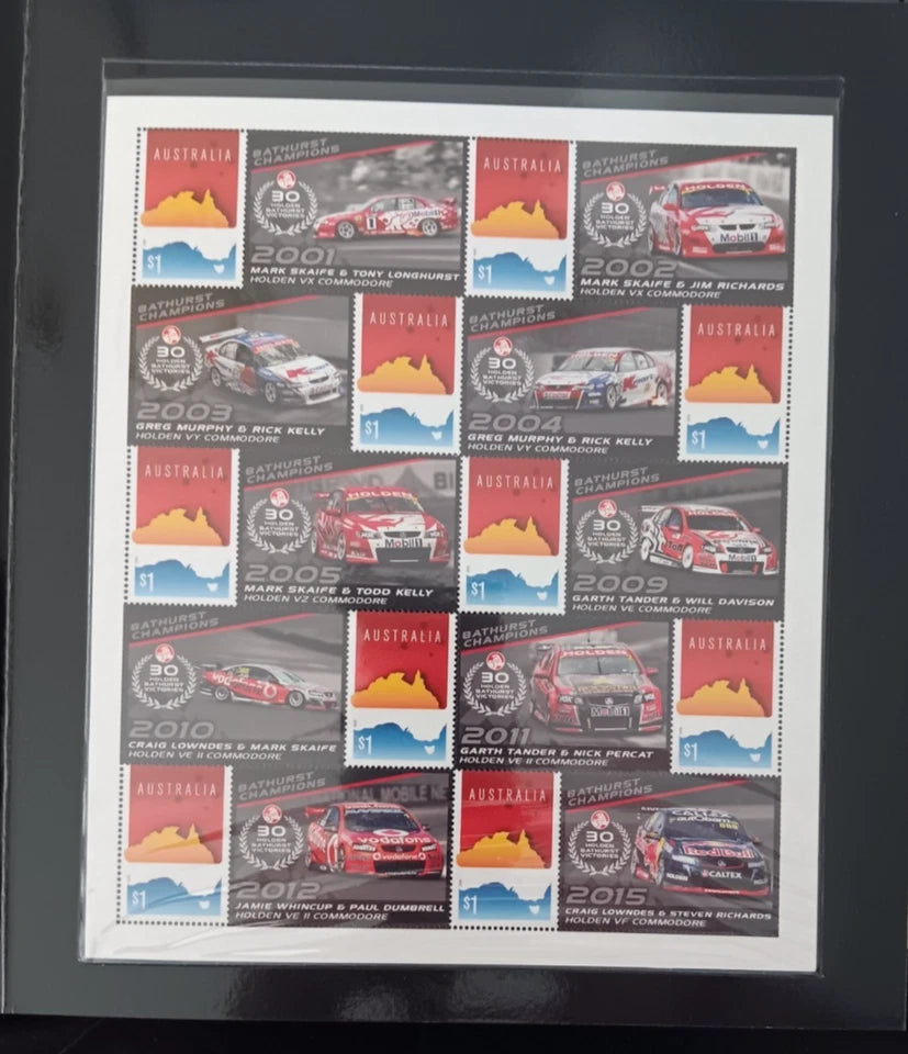 Celebrating Holden 1968-2015, 30 Holden Bathurst Victories 30 $1 stamps