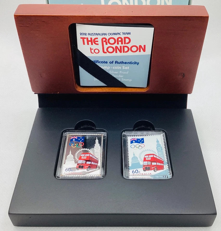 2012 Limited Edition – The Road to London Stamp & 60c Proof Silver Coin