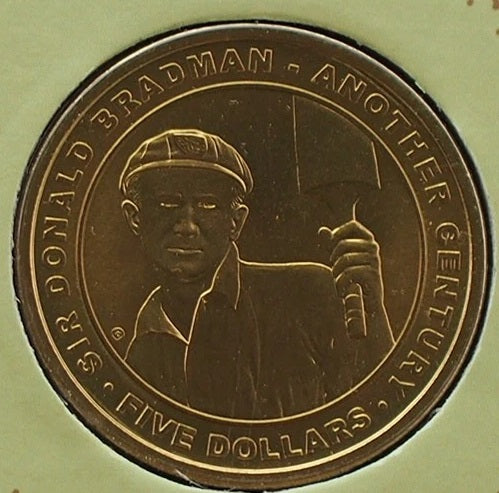 Sir Donald Bradman Limited Edition 2008 Folder - Rare $5 Coin & Stamp Sheets