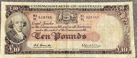 Commonwealth Of Australia Ten Pound Note - 1960 Heritage Legal Tender