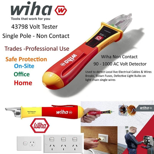 Wiha 43785 Non Contact 1000V AC Voltage Tester - AAA Batteries included